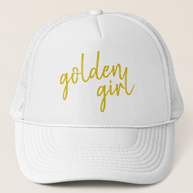 Casquette Golden Girl | Script Gold moderne (Devant)