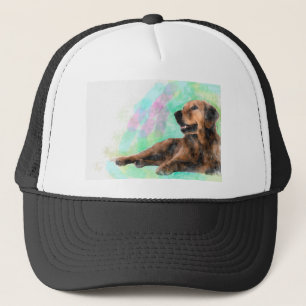 Casquette Golden Retriever Dog Water peinture couleur