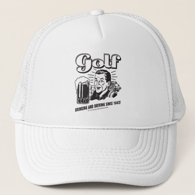 Casquette Golf : Boire et conduire depuis 1642 (Devant)
