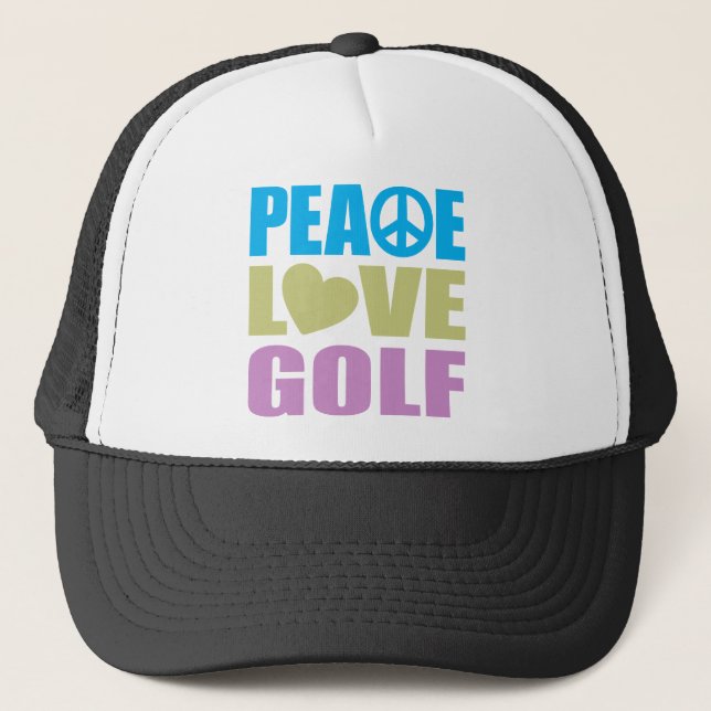 Casquette Golf d'amour de paix (Devant)