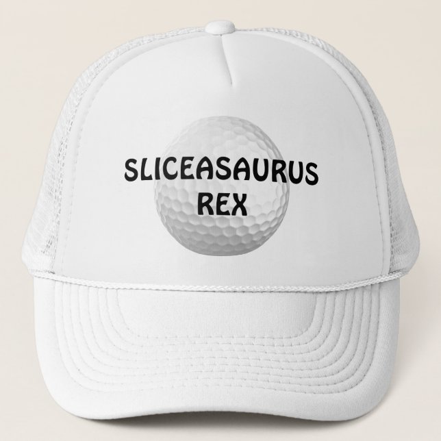 Casquette Golf drôle de Sliceasaurus Rex (Devant)