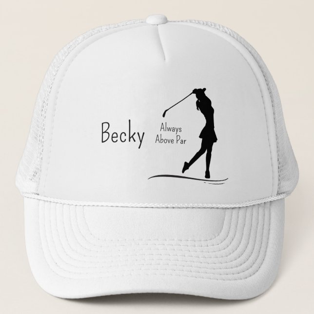 Casquette Golf Silhouette, Female, Name, Text (Devant)