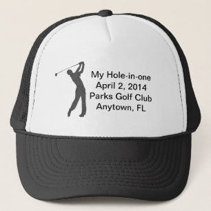 Casquette Golf Trou-dans-un la commémoration personnalisable