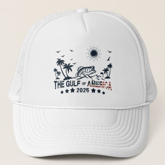 Casquette Golfe d'Amérique pêche drapeau patriotique américa (Devant)