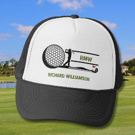 CASQUETTE GOLFER NAME CUSTOM MONOGRAM 