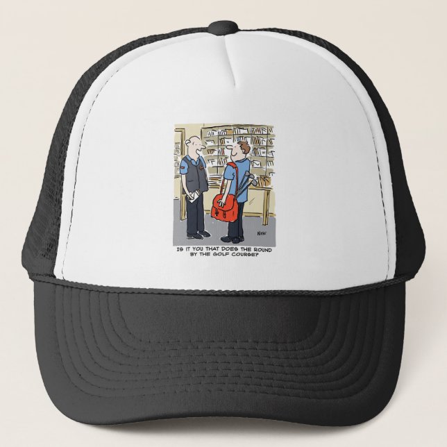Casquette Golfer Postman aime le dessin sur le golf (Devant)