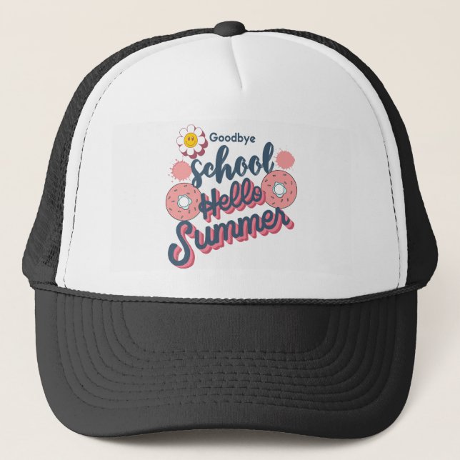 Casquette Goodbye School Hello Summer Donut Art (Devant)