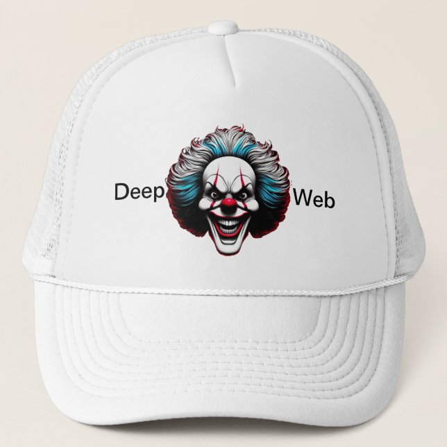 Casquette Gorra blanca con logo y texto Deep Web (Devant)