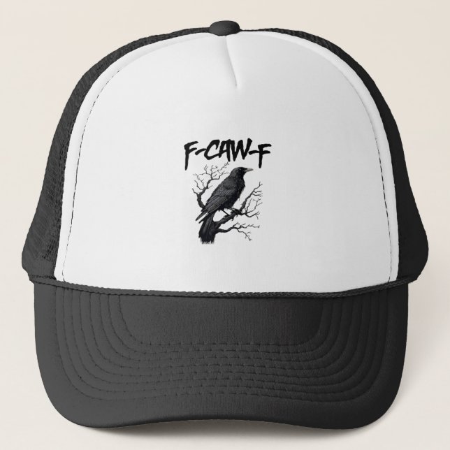 Casquette Gothic F-Caw-F Humor Crow Funny Essential Cool Uni (Devant)