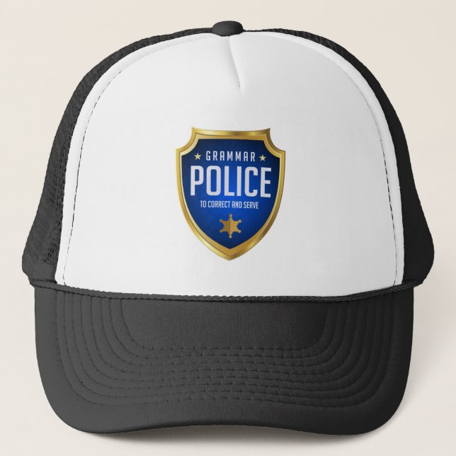 Casquette Grammar Police Drôle (Devant)