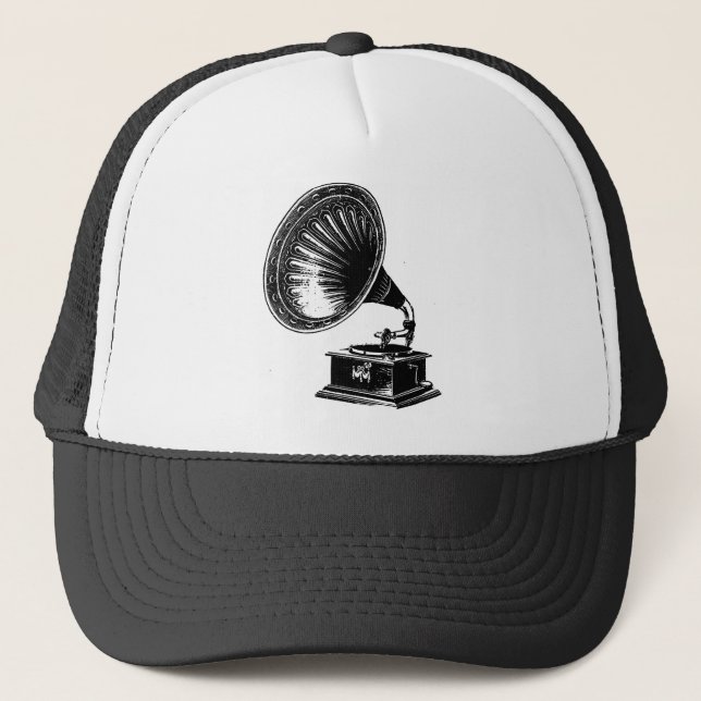 Casquette Gramophone vintage (Devant)