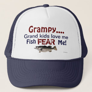 Casquette Grampy...Les grands enfants m'aiment Poisson Je cr