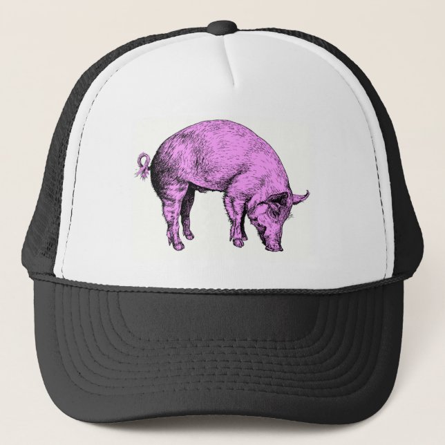 Casquette Grand gros porc rose (Devant)