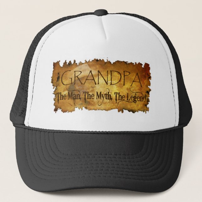 Casquette GRAND-PAPA l'homme le mythe la légende (Devant)