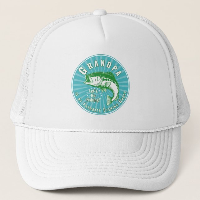 Casquette "Grand-père, c'est mon pote de pêche" (Devant)