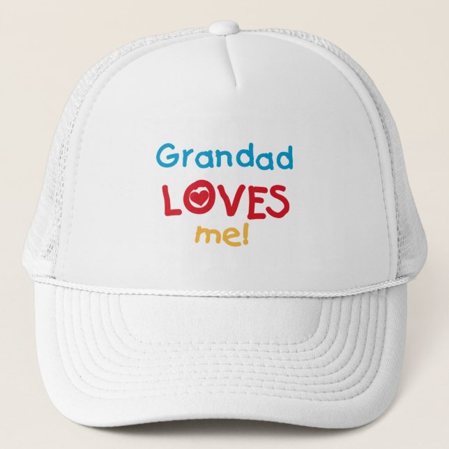 Casquette Grand-père m'aime T-shirts et cadeaux (Devant)