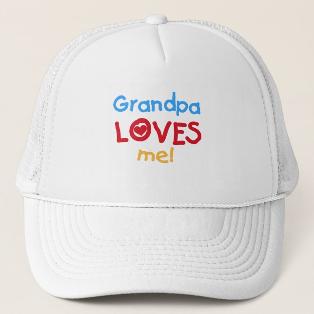 Casquette Grand-père m'aime t-shirts et cadeaux (Devant)