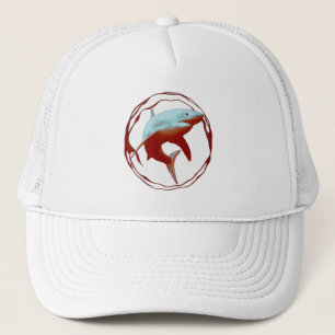Casquette Grande conception graphique de requins blancs