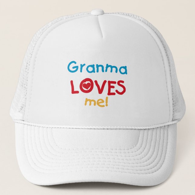 Casquette Granma aime mes t-shirts et cadeaux (Devant)