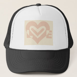 Casquette Graphique d'amour mignon en beige
