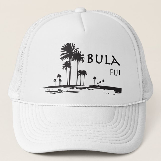 Casquette Graphique de palmier de Bula Fiji (Devant)