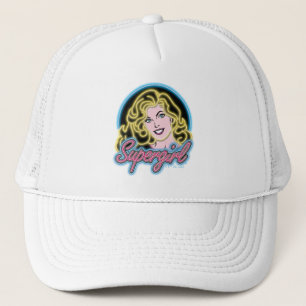Casquette Graphique des lumières de Neon Retro Supergirl