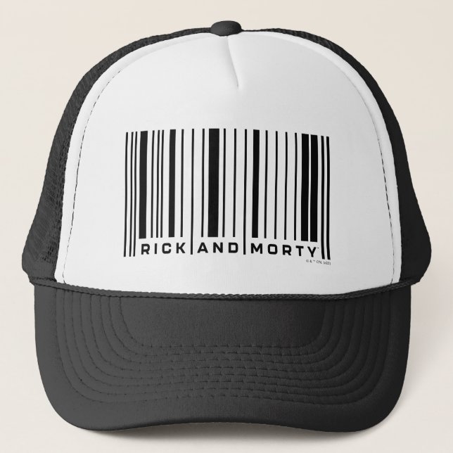 Casquette Graphique du code barre de Rick et Morty (Devant)