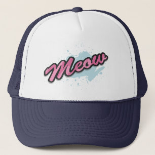 Casquette Graphisme de typographie pour amateur de chat MEOW