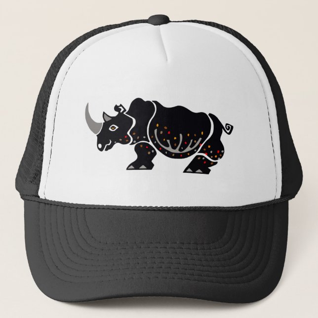 Casquette Graphisme - RHINOCEROS - Faune - Afrique (Devant)