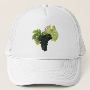 Casquette Grappe de raisin biologique de vin rouge vintage, 