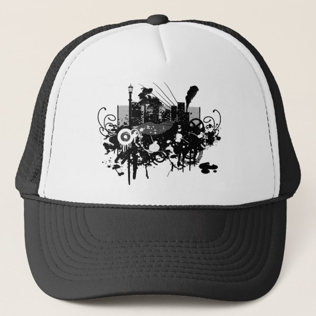 Casquette Gratte-ciel de ville de conception graphique ! (Devant)