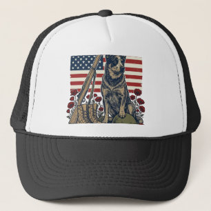 Casquette Gravure vintage patriotique de Blue Heeler Memoria