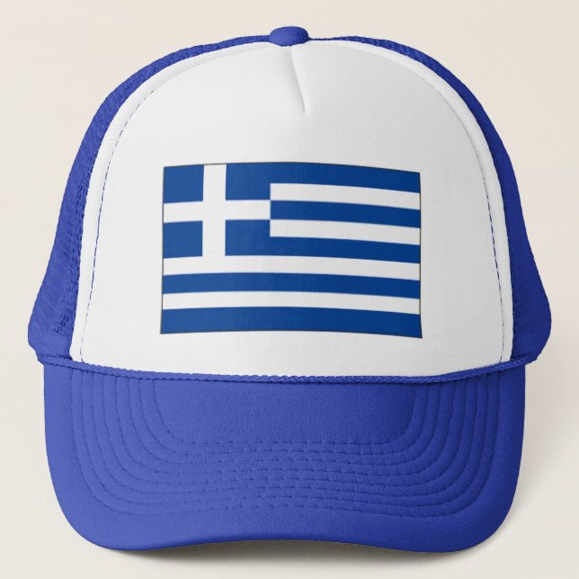 Casquette grec de drapeau - fier d'être grec ! (Devant)