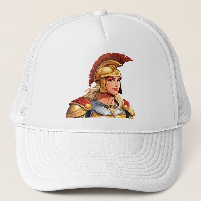 Casquette Greek warrior woman profile in classical (Devant)