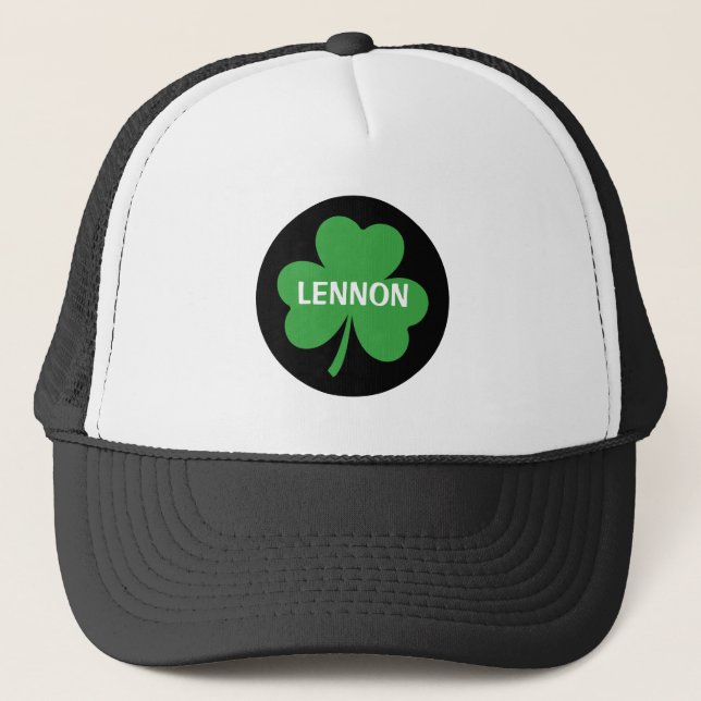 Casquette Green Shamrock Name (Devant)