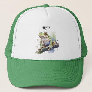 Casquette Grenouille arboricole aquarelle mignonne, personna