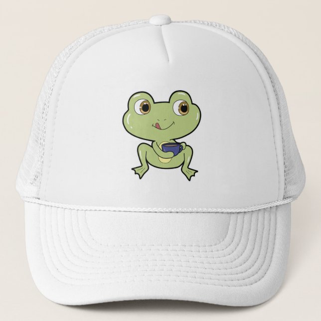 Casquette Grenouille avec la coupe de café (Devant)