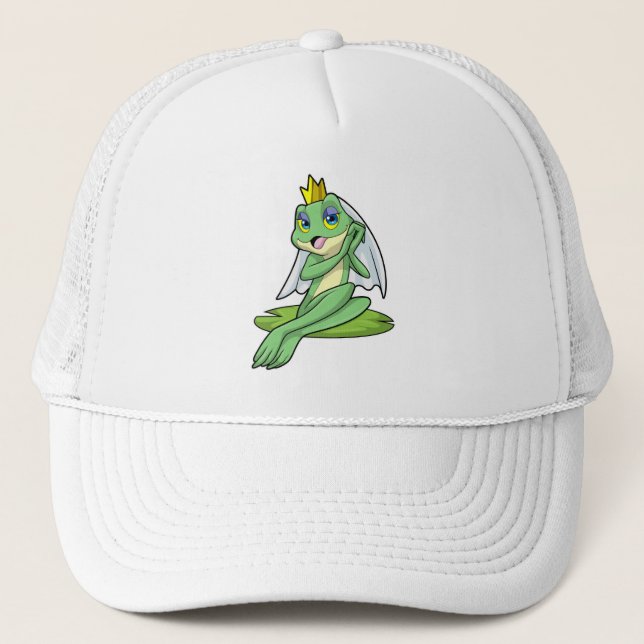 Casquette Grenouille en mariée au mariage avec couronne (Devant)