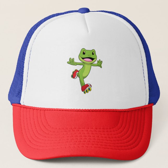 Casquette Grenouille en Patinage en ligne avec Roller skates (Devant)