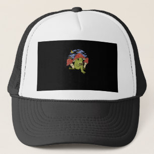 Casquette Grenouille fan de livre avec chapeau de champignon