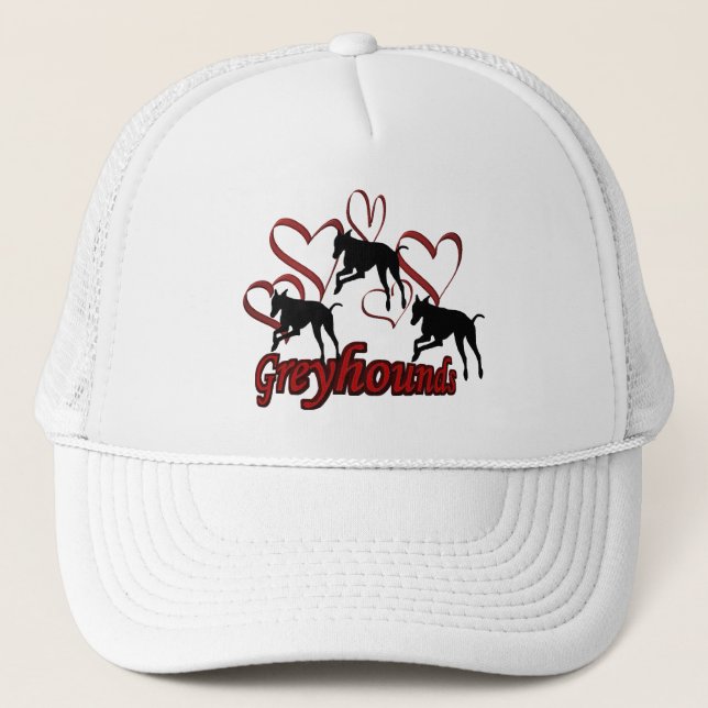 Casquette Greyhounds Et Coeurs Rouges (Devant)