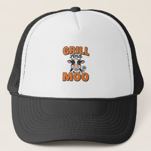 Casquette Grill de vache drôle et conception de T-Shirt vint