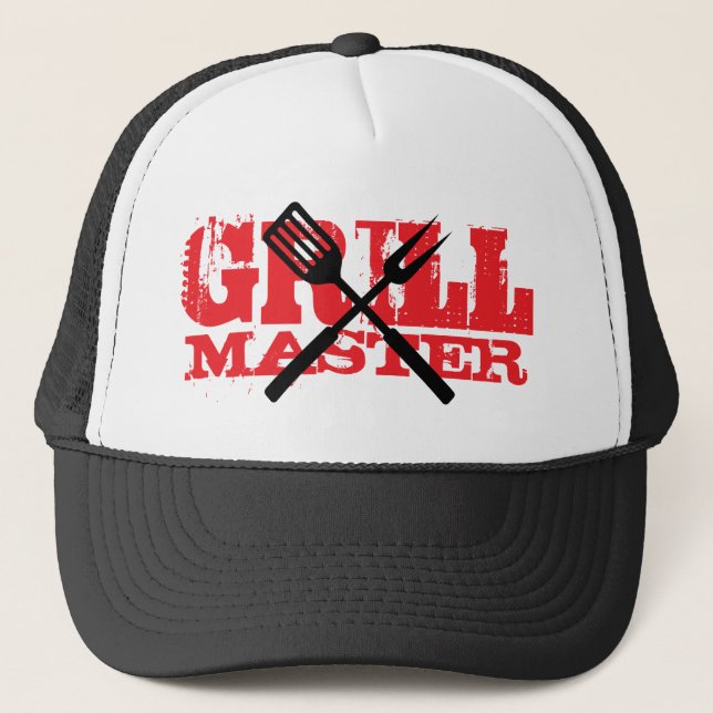 Casquette GrillMaster trucket hat cap for BBQ chef (Devant)