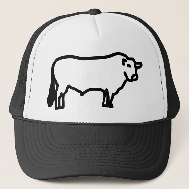 Casquette gros angus noir (Devant)
