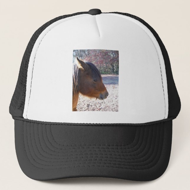 Casquette Gros plan sur le cheval Brown, Little Brown Pony (Devant)