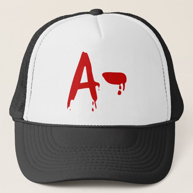 Casquette Groupe sanguin A - Hôpital d'horreur négatif (Devant)