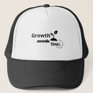 Casquette Growth Needs Time – Minimal Motivational Quote Pos