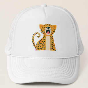 Casquette Guépard de dessin animé bâillant Safari animal fan