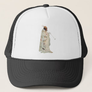 Casquette Guerrier indien avec pipe Portrait de Karl Bodmer