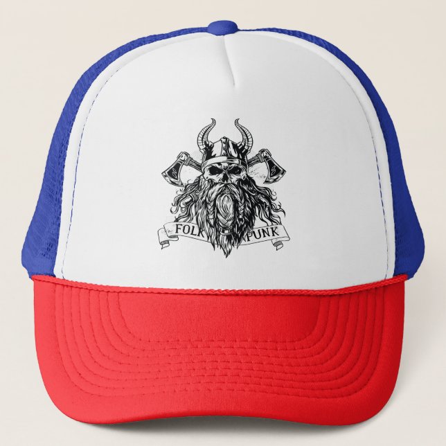 Casquette Guerrier viking barbu (Devant)